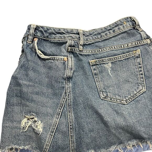 Free People We The Free Harvey
Distressed Blue Denim Jean Mini Skirt 26 - Picture 13 of 14